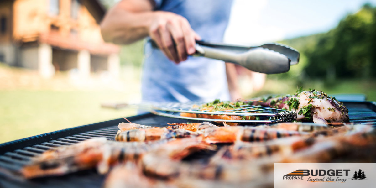 Using a propane top grill